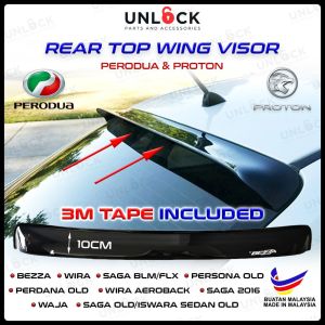 Car Rear Glass Spoiler 100% Original AG Sun Visor Sun Sheild Perodua Bezza Proton Persona Perdana Waja Wira Aeroback Saga 2016 Iswara Sedan Old Blm Flx Automotive Car Exterior Car Accessories Tingkap Kereta Belakang Pelindung Matahari Aksesori Kereta