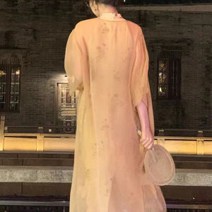 Ief 2024 váy sườn xám cách tân Retro Trung Quốc Mới váy Giảm Béo Eo Nữ