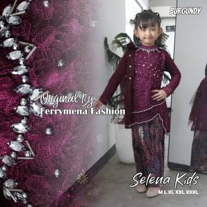 Kebaya Kids Brokat Payet Seleena Umur 5-12thn Kebaya kekinian