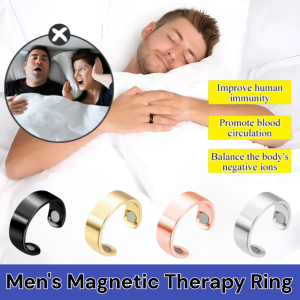 Mens Magnetic Therapy Ring Weight Loss Ring Anti Snore Sleep Ring Power Slimming Burning