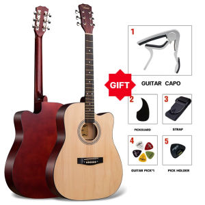 41 Inch Low Action With Truss Rod Acoustic Guitar For Beginners Students Novice General Practice Introduction