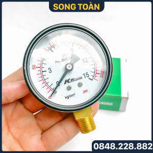 Đồng Hồ Áp Suất Hơi KK Gause Đồng Hồ Hơi Đo Áp Suất Mặt 100mm - Chân Ren 3/8 (17)