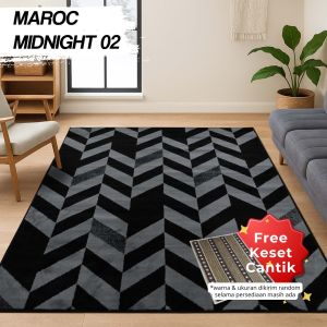 MAROC Karpet Lantai 210x300 Midnight Monokrom - Midnight 02