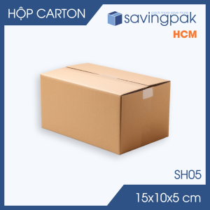 Combo 20 hộp - 15x10x5 cm - Hộp carton đóng hàng giá siêu rẻ hộp gói hàng thùng carton - SH05