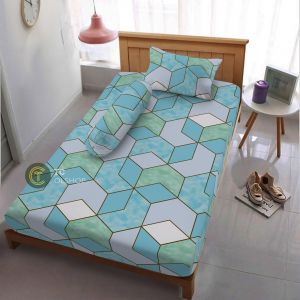 Sprei single 120x200x15 dan 90x200x15 aesthetic kotak seprai minimalis sudut karet