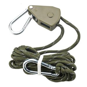 Adjustable Heavy Duty Rope Hanger Reinforced Metal Internal Gear Ratchets for Growing Light Fixtures Loose Proof Design