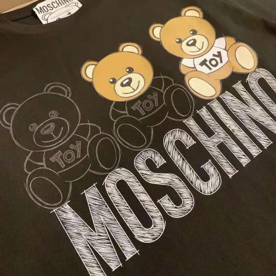 Moschino printed T-shirt three little bears gradient