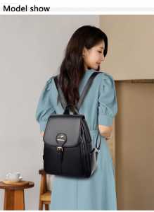 Murah Berkualitas!! Ransel Wanita Desain Kasual Tas Bahu Wanita Kulit Kualitas Tinggi Tas Laptop Wanita Mewah Warna Polos