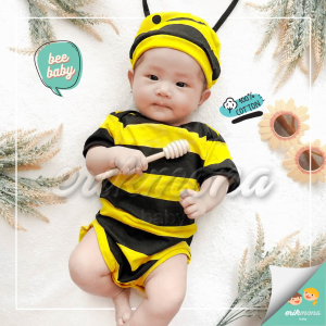 baju anak baju bayi jumper bayi lucu model karakter lebah / bee