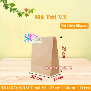 Combo 100 túi giấy kraft không quai cao cấp nhật bản 50 túi giấy xi măng đựng thực phẩm bảo vệ môi trường túi kraf đựng quà tặng