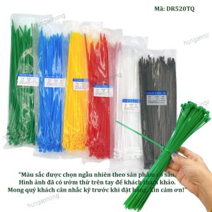 DR530TQ - Dây rút nhựa đánh dấu gia cầm buộc linh kiện cố định cây trồng ( sét 100 sợi size 5x300mm )