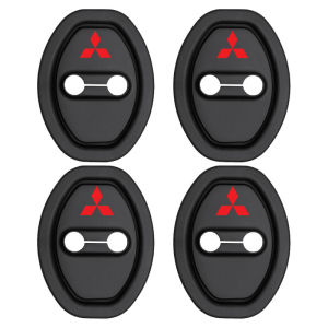 Mitsubishi Car Door Lock Cover Silicone Rubber Door Lock Buckle Shock Absorber Protector Pad For Xpander Asx Triton Lancer Outlander Mirage Attrage Grandis Pajero Xforce