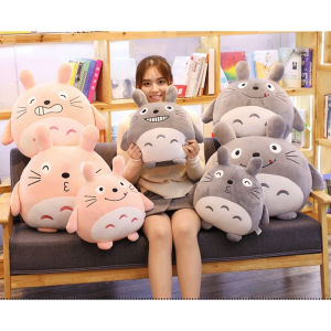 Gấu Bông Kê Tay Hình Mèo Totoro Cười Siêu Cute 35 cm - Gấu Bông Gối Đầu Vải Misino Cao Cấp Cho Bé HADA