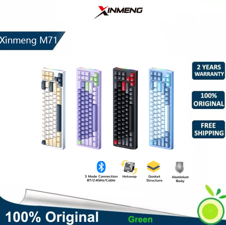 XINMENG M71 Aluminum Mechanical Keyboard Wireless 68% Layout GASKET Hot ...