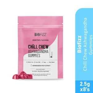 BIOFIZZ Chill Chew Ashwagandha Gummies 2.5g X 8s for Relax Sleep Stress Gummy Gummy Halal 软糖