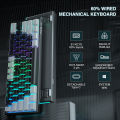 AULA  61 Keys Hot-swappable RGB Backlit Mechanical Keyboard Detachable Type-C Wired Gaming Keyboard  ( F3261). 