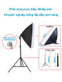 Bộ đèn studio chụp ảnh, Đèn bổ sung phòng phát sóng trực tiếp, Cao 2m Softbox 50x70, Bộ LED 3 màu - Phụ kiện, Vật liệu hộp ánh sáng phản chiếu hạt vải, Điện áp đầu vào: 110-220v. 