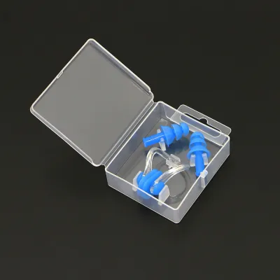 Swimming Diving Use Nose Clip Ear Plug Soft Silicone 1 Set 5 Color 游泳潜水用耳塞&鼻夹