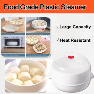 New Microwave   Oven Steamer Eco-Friendly Durable PP    Home Use Heater Dish