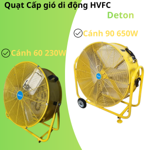 [HCM] Quạt cấp gió di động công nghiệp DETON HVFC-60L (Cánh 60CM) và HVFC-90L (Cánh 90CM)