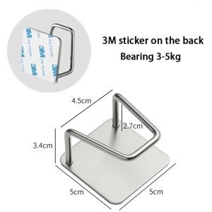 3/5Pcs Stainless Steel Kitchen Sponge Adhesive Holder Drying Rack Sponges Drain Sink Organizer Storage Holder Kitchen Rack