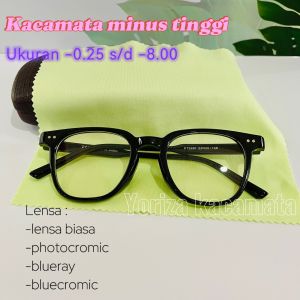 Kacamata Minus Photocromic -0.25 s/d -8.00 kacamata Rabun Jauh Antiradiasi UV model frame