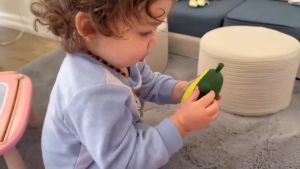 SKISOPGO Baby Teether Food Grade Silicone BPA-Free Handheld Biting Toy Early Educational Rattle Toy