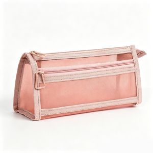Nexlent Double Layer Mesh Pencil Case Large Capacity Portable Student School Stationery Storage Bag 1Pc