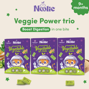 (Bundle of 3) Noolie® 3 Freeze-Dried Vegetable Cake Nutrition Prebiotics & Fiber Functional foods for Kids