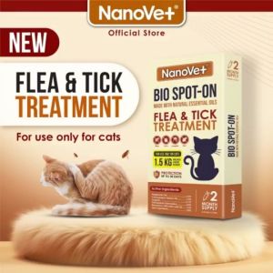 Nanovet® Bio Spot-On Flea and Tick Treatment For Cat
