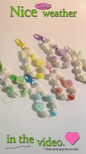 Cute Pig Keychain With Calcium Tablet Distinctive Keychain Pendant Stylish Beaded Bowknot Key Rings Adornment