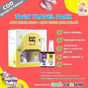 Therapeutic Gentle Baby Oil Twin Travel Pack Solusi Mudik Riang Anti Pegal Nyeri Otot Imbus Imboost Immune Booster Kids Anak Baru Lahir Sampai Balita BPOM Alami