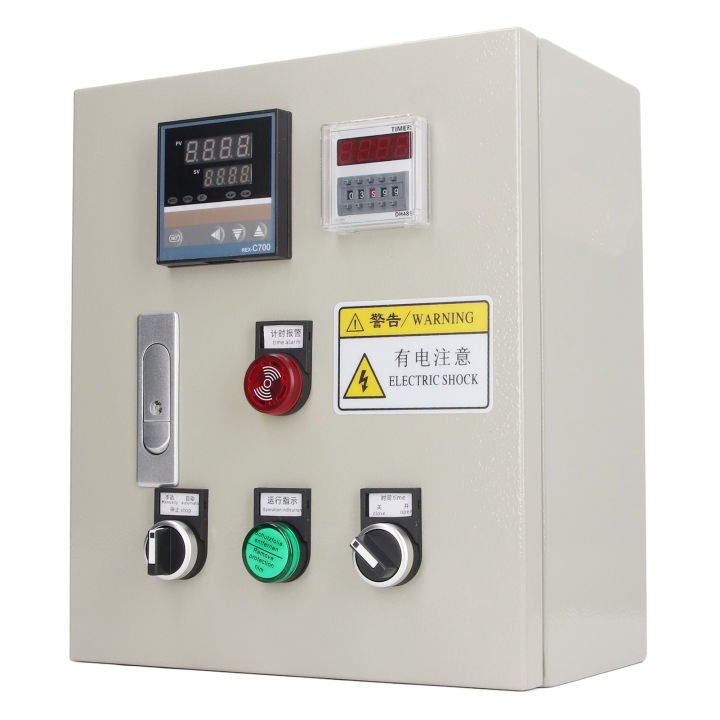 Temperature Control Box, PID Thermostat 380V AC Clear Display 7.5KW for ...