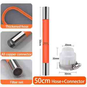 [ Konbini ] Faucet Extension Paip Extender 360 Rotating Water Tap Extension Silicone Tube Bathroom Pipe Kitchen