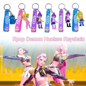 FASHIONXU รูมิ มิรา โซอี้ คีย์เชน Kpop Demon Hunters อนิเมะ โม ดาว จู ชิ รูมิ โซอี้ จินู เดอร์ปี้ สายพวงกุญแจ ใหม่ ขายจิตวิญญาณของฉัน จี้กุญแจรถ ของขวัญสำหรับแฟนๆ