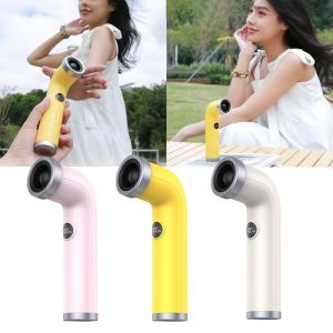 MIIQNUS Màn hình kỹ thuật số Máy sấy tóc cầm tay không cánh quạt Giao diện Type C Thiết kế cong Quạt cầm tay không cánh Tốc độ Turbo Nút nhấn Quạt cầm tay sạc điện Sử dụng khi đi du lịch