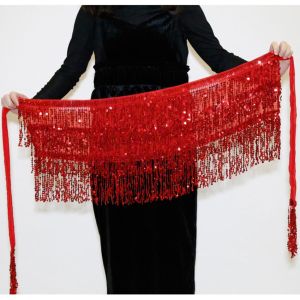 Sequins Tassel Dancewear Mini Skirt Femme Belly Dance Fringe Jupe Ladies Performance Miniskirt Carnicval Rave Party Skirts