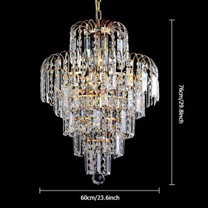 DunDun European Style Living Room Crystal Chandelier Dining Room Bedroom LED Decorative Chandelier Crystal Ceiling Lamp 水晶灯