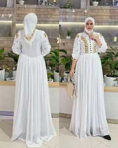 MH/Azizah Dress Ceruty Bordir Dress wanita muslim Dress bordir Dress lebaran Gamis wanita terbaru
