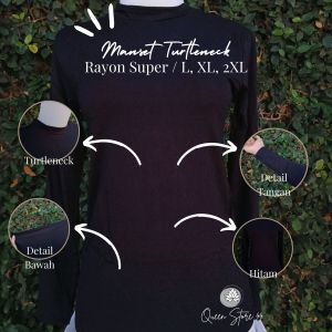 Baju Manset Inner Dalaman Lengan Panjang Bahan Kaos Rayon Super Adem Tebal Terbaru 2021 / Mangset Kaos Wanita Berhijab Polos High Neck / Manset Adem Jumbo Lengan Panjang Premium (BISA COD / GROSIR LEBIH MURAH)