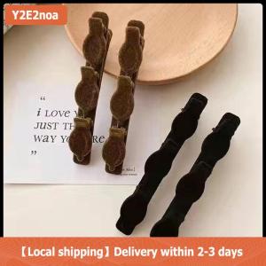 【Local shipping】 Forehead Flock Braided Hair Clip Accessory New Solid Color Braided Hair Clips Small Fragrant Hair Clip Shredded Hair Bangs Clip