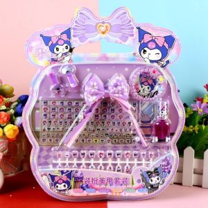 Nail Stickers Press On Nails Cartoon Kuromi Melody Cute Diy Manicure Gift Salon Home