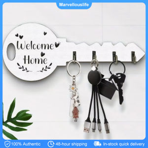 Vintage Wooden Key Hook Bohemian Style Key Rack Wall Decoration Hook Key Hanger Holder