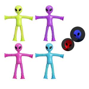 Suction Cup Telescopic Tube Alien Variety Shape Stretchy Tube Alien Educational Decompression Toy for Adult Kids
