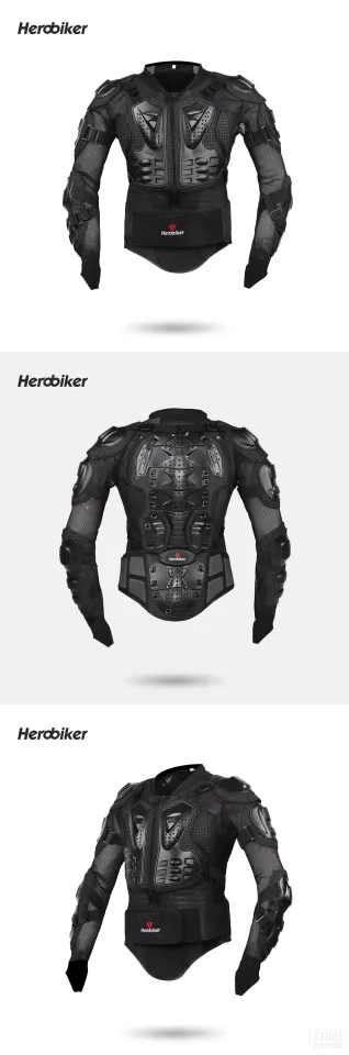 HERORIDER Black Motorcycle Protective Moto Body Armor Exoskeleton