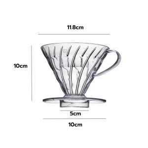 ดริปเปอร์ V60 พลาสติก แท้จากญี่ปุ่น 1-4 ถ้วย V60 Plastic Dripper C005
