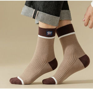 【10 pairs】MenS Cuff Business Socks Mid-Length Sweat-Absorbing And Deodorizing Sports Socks Breathable Socks男士罗口中筒袜