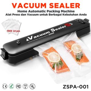 Mesin Vacuum Sealer Makana Automatic 2IN1 ZWPA-001 Penyegel & Vacuum Makanan Basah dan Kering Food Free 10pcs Vacuum bags | Sealing Machine - TC