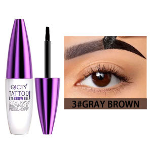 QICIY Peel-Off Semi-Permanent Eyebrow Gel - 0.35oz/10g Waterproof & Lasts 3-5 Days Easy Removal Natural Tint Creates Perfect Brows