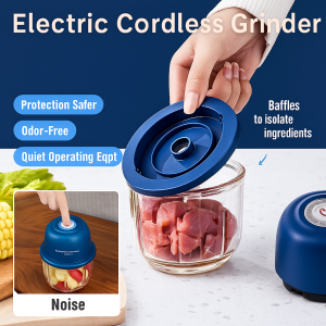 🎉Wireless Electric Grinder Garlic Masher Press Mincer Vegetable Chilli Meat  Kitchen Multi - Functional Gadget Garlic Press Electric Meat Chopper Vegetables and Meat Electric Chopping Machine